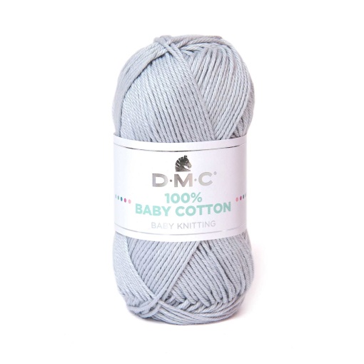 Fio de tricot DMC 100% Baby Cotton 50g cinza 757