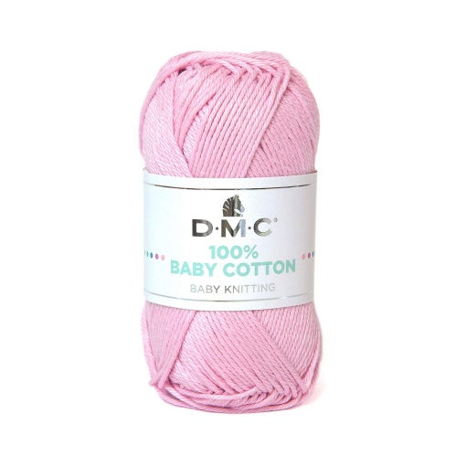 Fio de tricot DMC 100% Baby Cotton 50g rosa claro 760