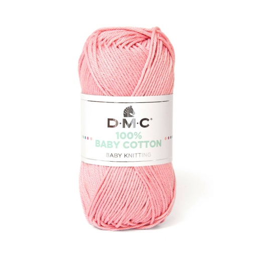 Fio de tricot DMC 100% Baby Cotton 50g rosa 764