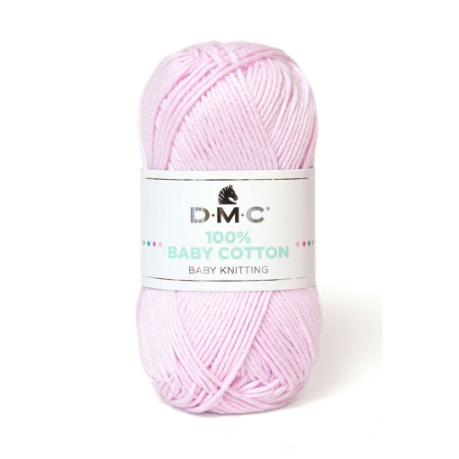 Fio de tricot DMC 100% Baby Cotton 50g rosa claro 766