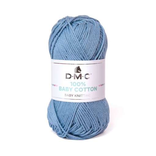 Fio de tricot DMC 100% Baby Cotton 50g azul 767