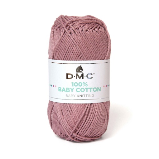 Fio de tricot DMC 100% Baby Cotton 50g rosa velho escuro 768