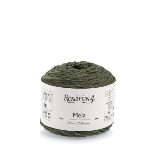 Fio de tricot ROSÁRIOS 4 Meia 50g verde 17