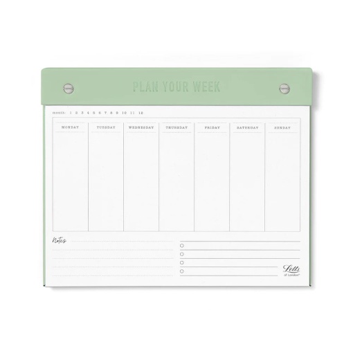 Planificador semanal LETTS OF LONDON Conscious 250x200mm sage