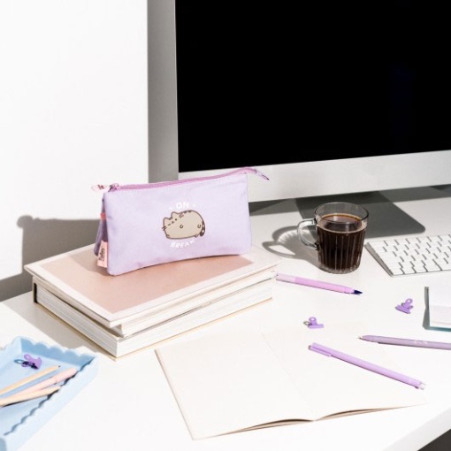 ESTOJO ESCOLAR PUSHEEN MOMENTS TRIPLO MARE0283