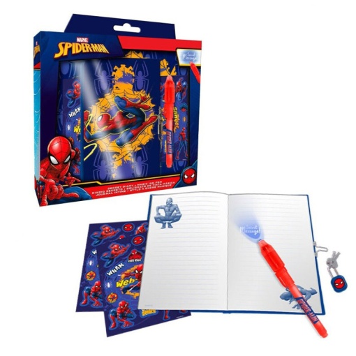 Diário + esferográfica mágica Marvel Spider-Man
