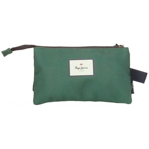 Estojo escolar PEPE JEANS Jebb verde 2025 triplo