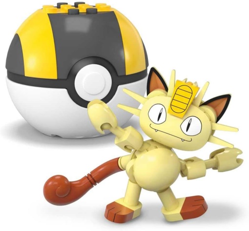 Mega POKEMON Construx Pokebola Bulbasaur & Meowth 60 peças MATTEL