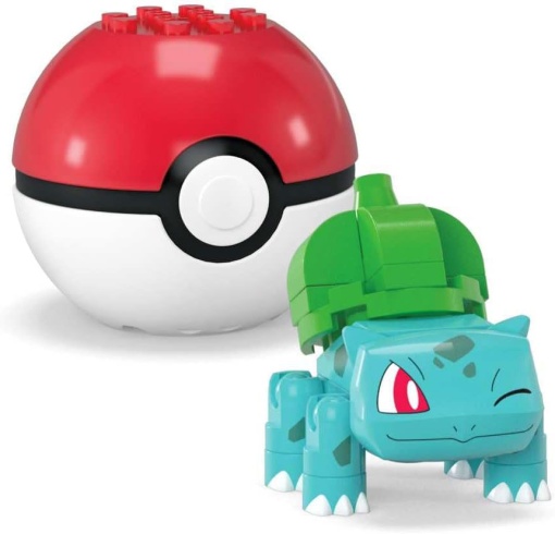Mega POKEMON Construx Pokebola Bulbasaur & Meowth 60 peças MATTEL