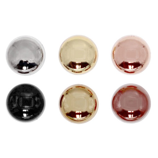 Botões magnéticos metálicos 12mm 6 pares cores brilhantes