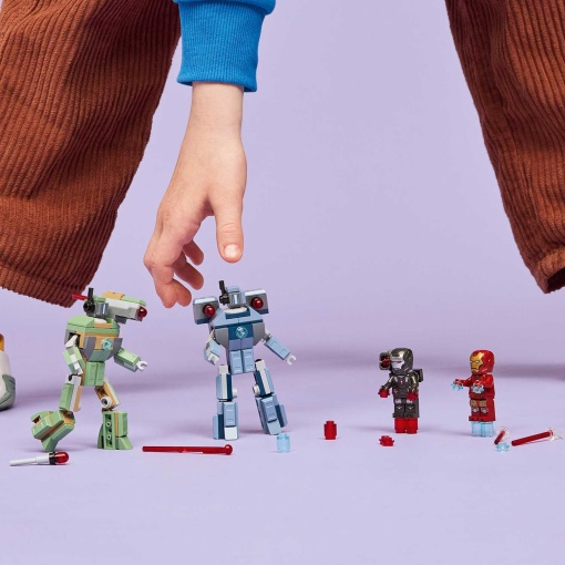 LEGO Marvel Iron Man e máquina de guerra contra drones Hammer 76320