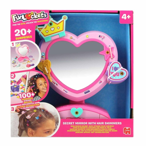 ESPELHO MAGICO COM BRILHANTES PARA CABELO JUMBO FUNLOCKETS 1120100564
