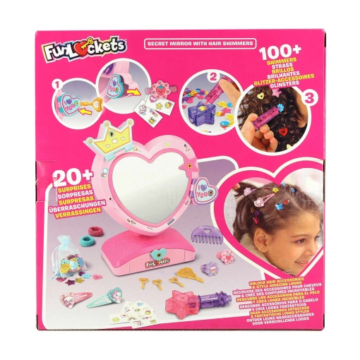 ESPELHO MAGICO COM BRILHANTES PARA CABELO JUMBO FUNLOCKETS 1120100564