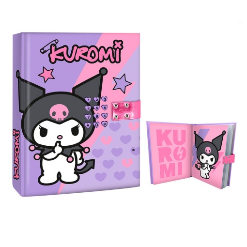 DIARIO COM CADEADO ELETRONICO SONORO KUROMI KU00025