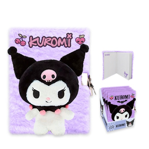 CADERNO DE PELUCIA A5 KUROMI 3D KU00010