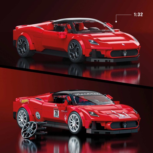 HOT WHEELS Speed Series Brick Shop Maserati MC20 250 peças Mattel JFR90