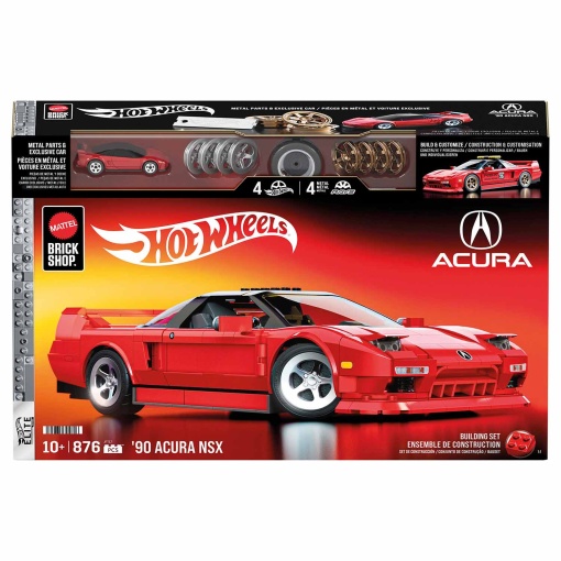 HOT WHEELS Elite Series Brick Shop '90 Acura NSX 876 peças Mattel JFT17