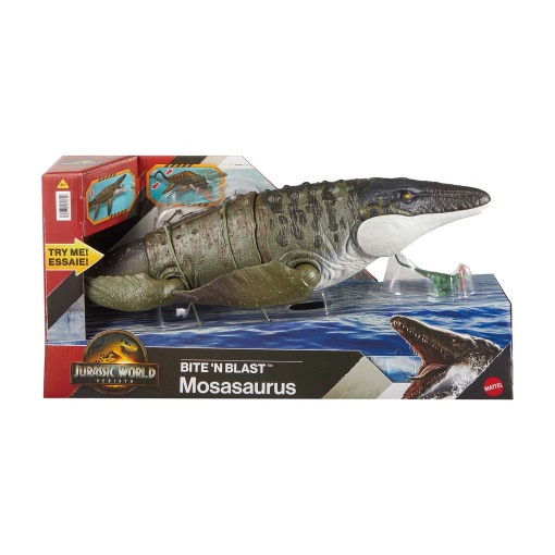 JURASSIC WORLD Bite 'n Blast Mosasaurus 65cm Mattel JCH00