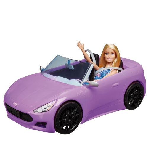 BARBIE com carro descapotável roxo Mattel HBY29