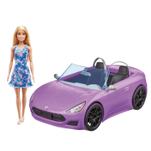 BARBIE com carro descapotável roxo Mattel HBY29