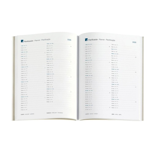 Agenda diária A5 2026 MIQUELRIUS Plus Natura Mini Garden com elástico