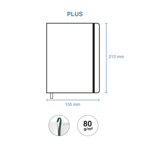 Agenda diária A5 2026 MIQUELRIUS Plus Natura Mini Garden com elástico