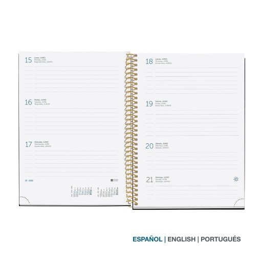 Agenda semanal A5 2026 espiral MIQUELRIUS Plus Natura Leopard com elástico