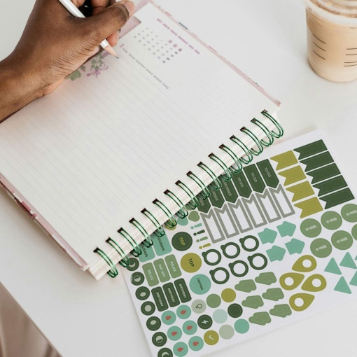 Agenda diária A5 2026 espiral MIQUELRIUS Plus Entredos Amapolas com elástico