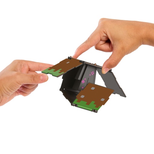 MINECRAFT Flippin' Figs 2 em 1 lobo Enderman + bloco de relva Mattel HTL43/HTL53