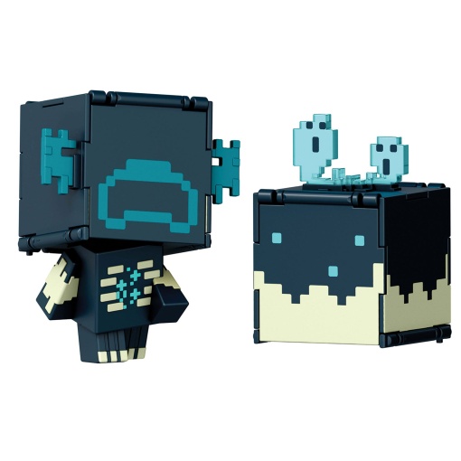 MINECRAFT Flippin' Figs 2 em 1 Warden + bloco catalisador de Sculk Mattel HTL43/JCN20