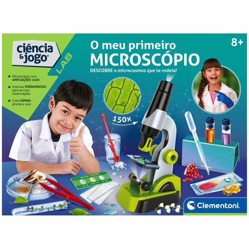 O meu primeiro microscópio CLEMENTONI Ciência & Jogo Lab
