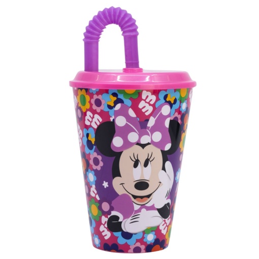 Copo easy sport com tampa e palhinha Disney Minnie Bold Florals