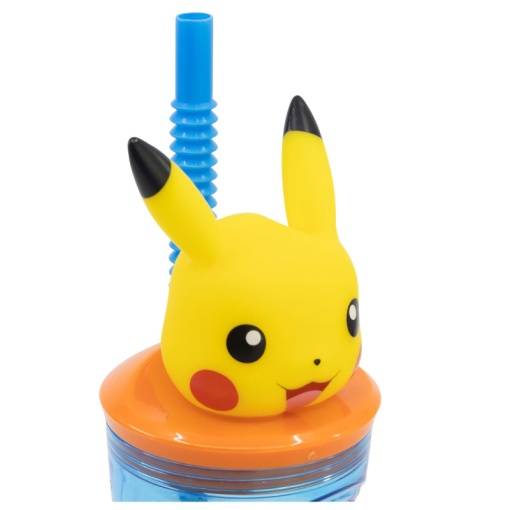 Copo com tampa 3D e palhinha Pokémon Distortion 360ml