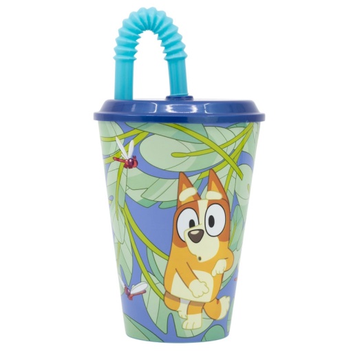 Copo easy sport com tampa e palhinha Bluey 430ml