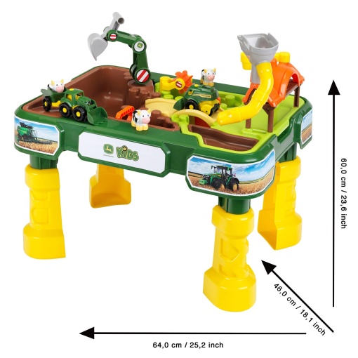 Quinta JOHN DEERE - mesa de brincadeira com areia e água KLEIN