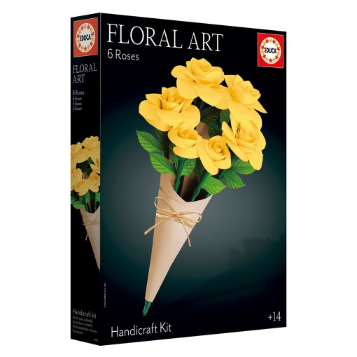 Arte floral - Bouquet 6 rosas amarelas EDUCA