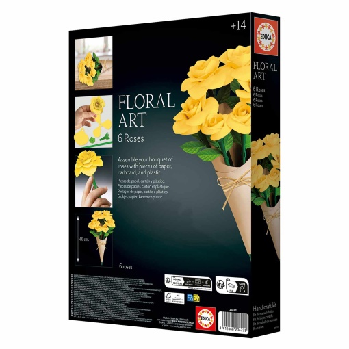Arte floral - Bouquet 6 rosas amarelas EDUCA