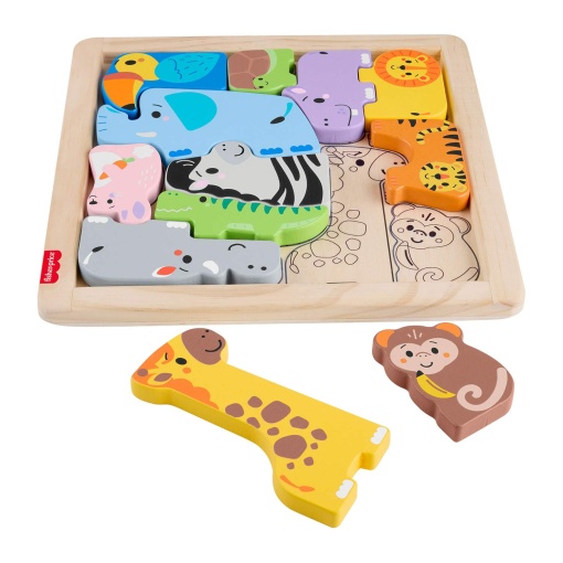 Puzzle de animais em madeira FISHER-PRICE MATTEL JFG10