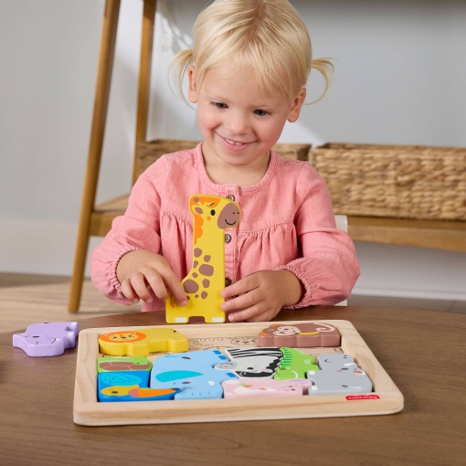 Puzzle de animais em madeira FISHER-PRICE MATTEL JFG10