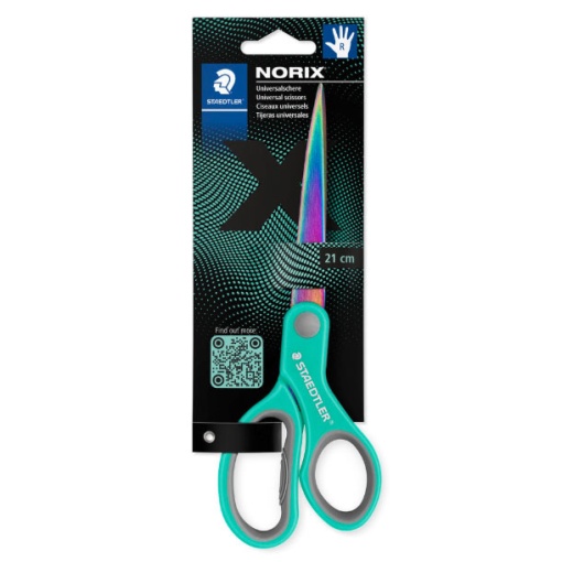 Tesoura escolar 21cm bico STAEDTLER Noris sortido