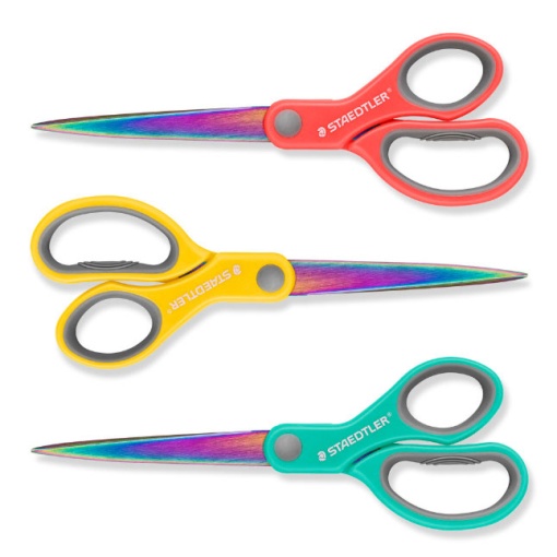 Tesoura escolar 21cm bico STAEDTLER Noris sortido