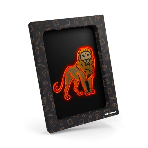 Kidyneon - Kit para decoração luminosa de parede - Animais KIDYWOLF