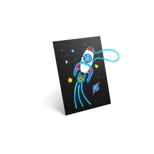 Kidyneon - Kit para decoração luminosa de parede - Espaço KIDYWOLF
