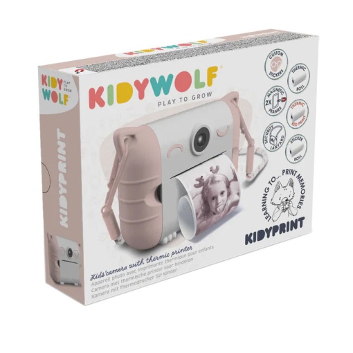 Máquina fotográfica com impressão Kidyprint rosa KIDYWOLF