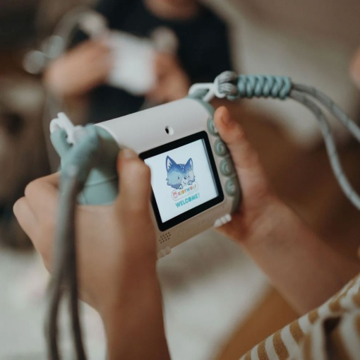 Máquina fotográfica com impressão Kidyprint verde KIDYWOLF