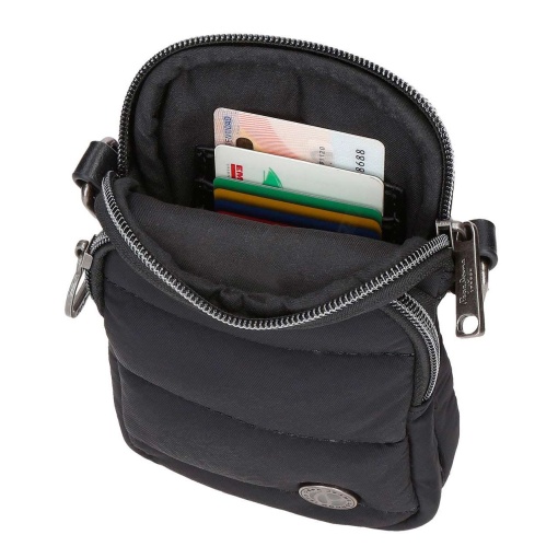 Bolsa de telemóvel PEPE JEANS Aura preta 7,5x11x2,5cm