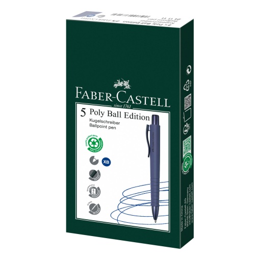 Esferográfica FABER-CASTELL Poly Ball Urban XB azul