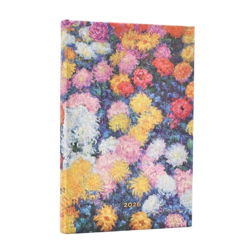 Agenda semanal A6 2026 PAPERBLANKS Mini Monet's Chrysanthemums