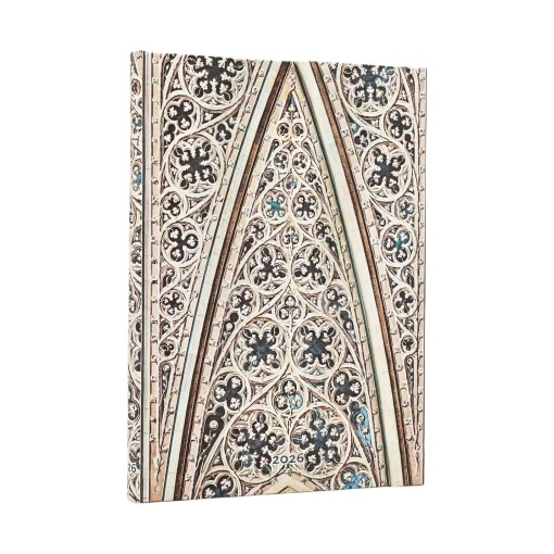 Agenda semanal 130x180mm 2026 PAPERBLANKS Midi Vault of the Milan Cathedral