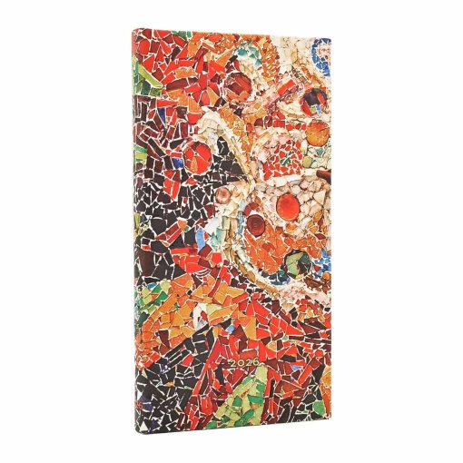Agenda semanal 95x180mm 2026 PAPERBLANKS Slim Gaudi's Sun